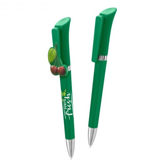 Dark Green Logo Clip Pens
